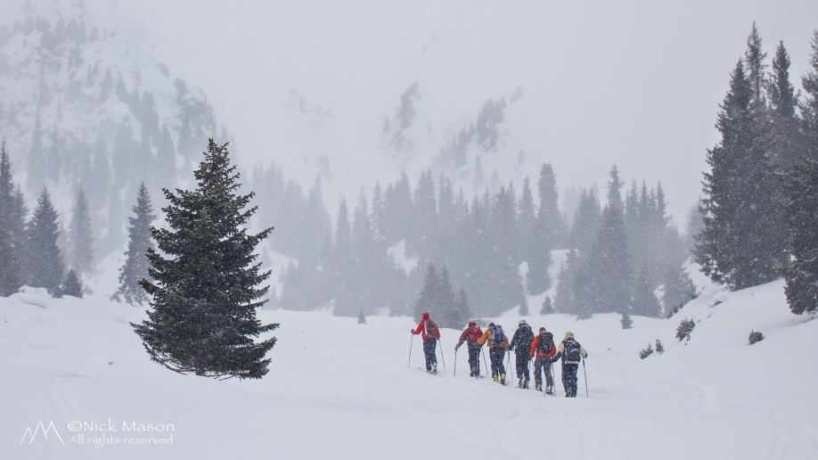 13 A passing snow storm promises fresh powder on the descent
