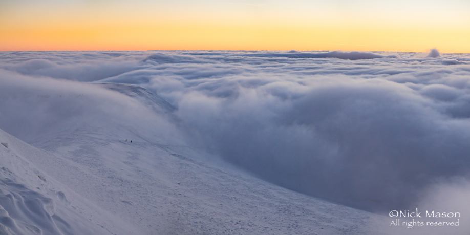 02 Looking east from Corn Du on a January evening