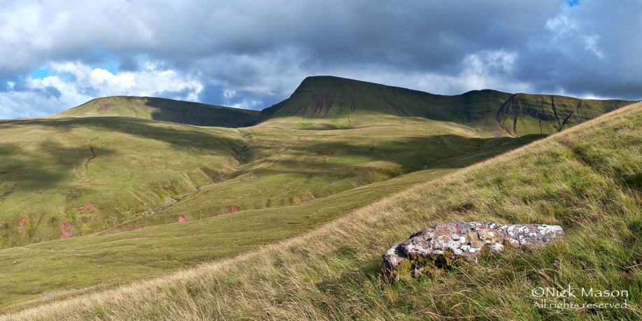 09 Summer afternoon clouds build over Fan Foel and Bannau Sir Gaer