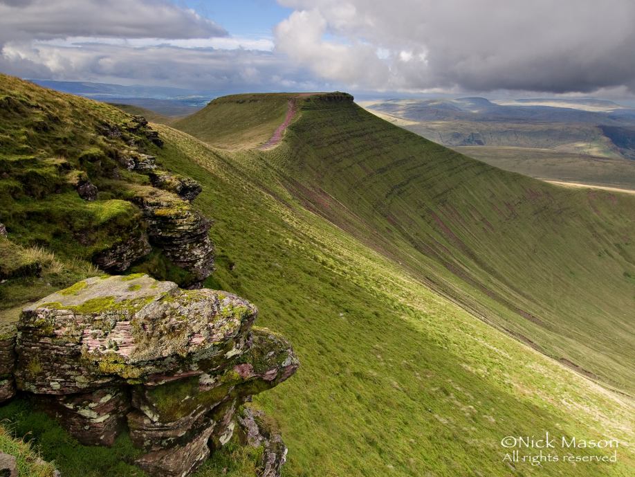 11 Corn Du seen from Pen y Fan on a summer morning