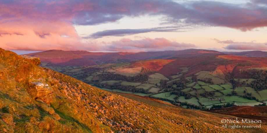 29 Looking towards the Black Mountains at dawn from the Sugar Loaf