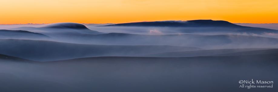 39 Looking west from Corn Du as dusk falls