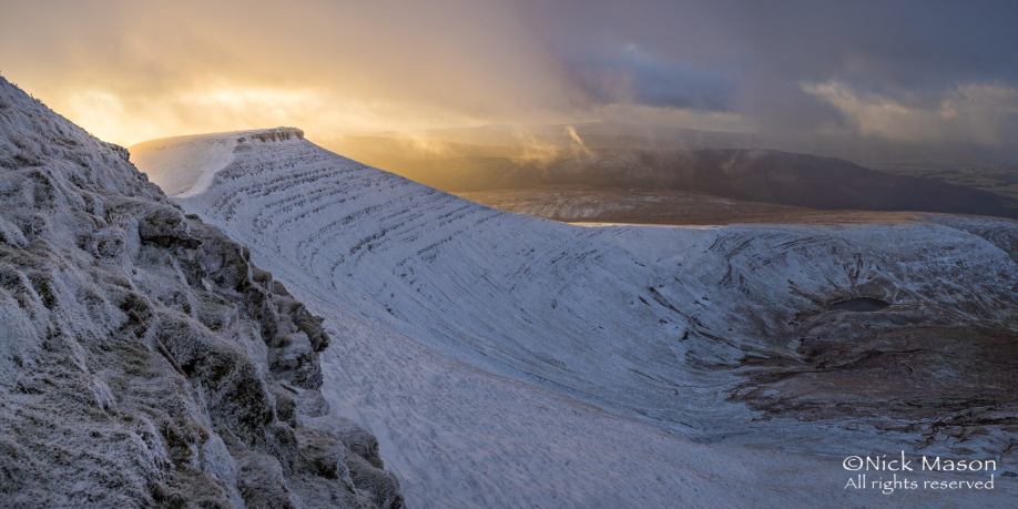40 Winter sunset from Pen y Fan