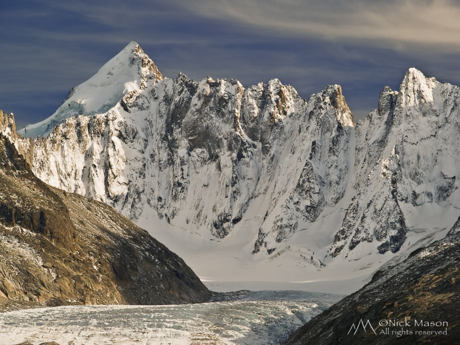 11 The NW Face of Mont Dolent towers above the Glacier d Argentiere