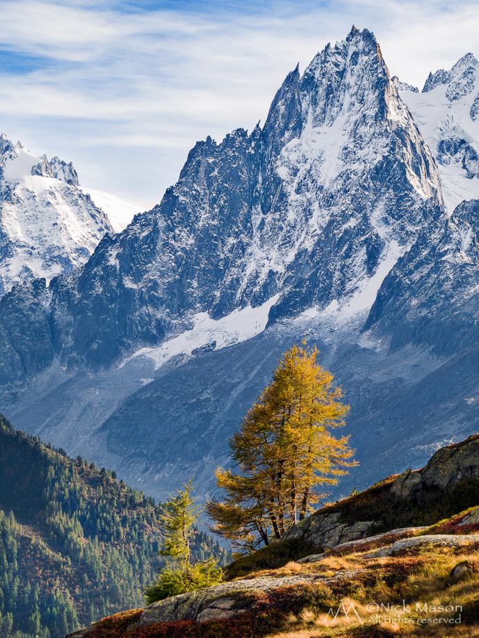 09 The Aiguille des Grands Charmoz dominates the mouth of the Mer de Glace