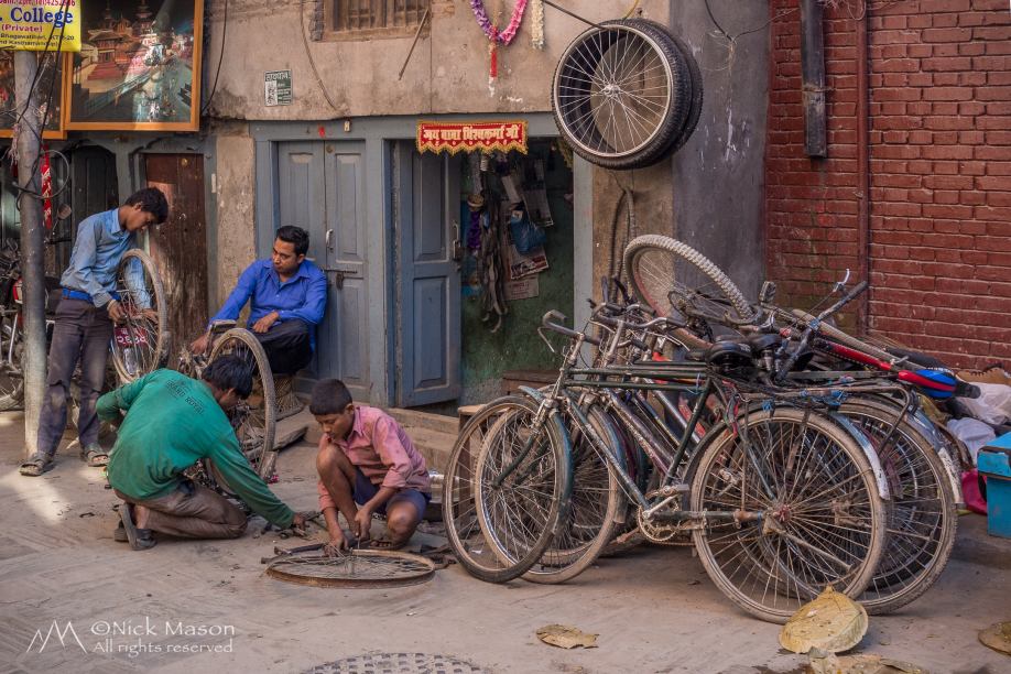 23 A bicycle repair workshop near Durbar Square