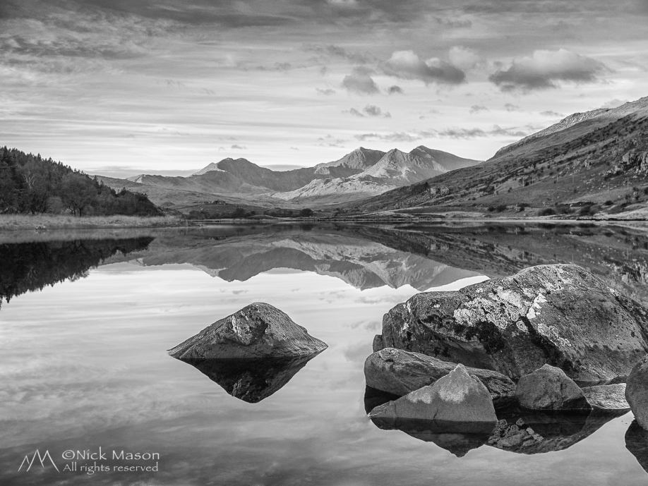 01 The Snowdon Horseshoe seen across Llynnau Mymbyr